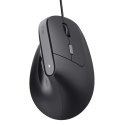 Mysz ergonomiczna przewodowa Bayo II czarna
