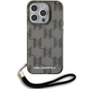 Karl Lagerfeld KLHCP15LHKDPNSK iPhone 15 Pro 6.1" czarny/black hardcase IML Mono KL Pattern & Cord