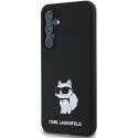 Karl Lagerfeld KLHCSA55SMHCNPK A55 A556 czarny/black hardcase Silicone Choupette Metal Pin