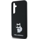 Karl Lagerfeld KLHCSA55SMHCNPK A55 A556 czarny/black hardcase Silicone Choupette Metal Pin