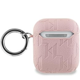 Karl Lagerfeld KLA2PGCHPP AirPods 1/2 cover różowy/pink Monogram Choupette Head