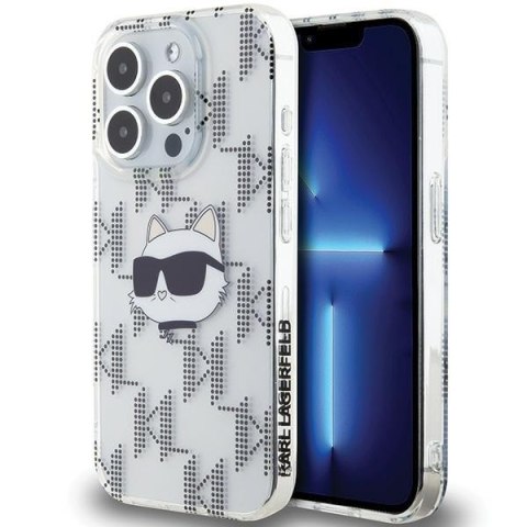 Karl Lagerfeld KLHCP15XHKLPCHT iPhone 15 Pro Max 6.7" transparent hardcase IML Choupette Head & Monogram