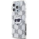 Karl Lagerfeld KLHCP15LHKLPCHT iPhone 15 Pro 6.1" transparent hardcase IML Choupette Head & Monogram