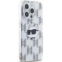 Karl Lagerfeld KLHCP15LHKLPCHT iPhone 15 Pro 6.1" transparent hardcase IML Choupette Head & Monogram