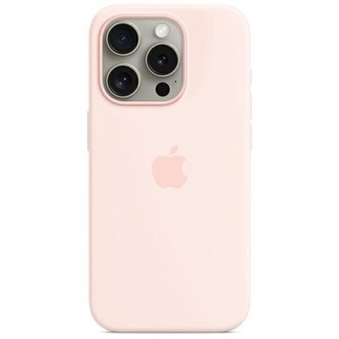 Etui Apple MT1F3ZM/A iPhone 15 Pro 6.1" MagSafe jasnoróżowy/light pink Silicone Case