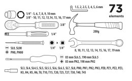 Zestaw narzędziowy Top Tools 1/4