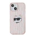 Karl Lagerfeld KLHCP15SHKLPCHP iPhone 15 / 14 / 13 6.1" różowy/pink hardcase IML Choupette Head & Monogram