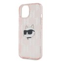 Karl Lagerfeld KLHCP15SHKLPCHP iPhone 15 / 14 / 13 6.1" różowy/pink hardcase IML Choupette Head & Monogram