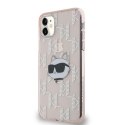 Karl Lagerfeld KLHCN61HKLPCHP iPhone 11 / Xr 6.1" różowy/pink hardcase IML Choupette Head & Monogram