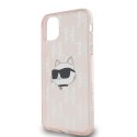 Karl Lagerfeld KLHCN61HKLPCHP iPhone 11 / Xr 6.1" różowy/pink hardcase IML Choupette Head & Monogram