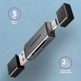 Zewntrzny czytnik kart Axagon USB 3.2 Gen1 Type-C lub Type-A do SD/microSD