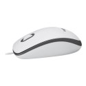 Logitech | Mysz | M100 | Przewodowa | USB-A | Biała