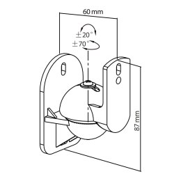 Uchwyt ścienny głośnikowy maks. obciążenie 3,5 kg
