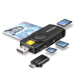 Zewnętrzny czytnik kart USB 2.0 do Micro SD / SD / Smart Card / SIM / AXAGON