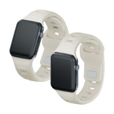 3MK Silicone Watch Strap beżowy/beige dla Apple Watch 42/44/45/49mm