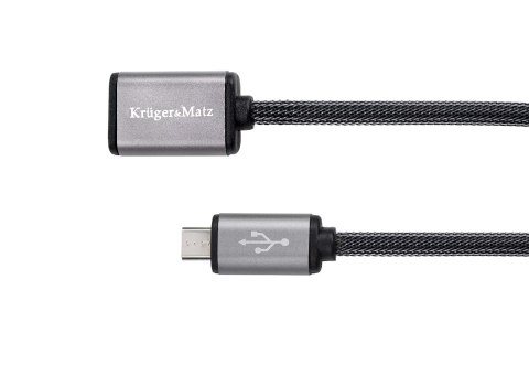 Kabel USB - micro USB gniazdo-wtyk 0,2 m Kruger&Matz