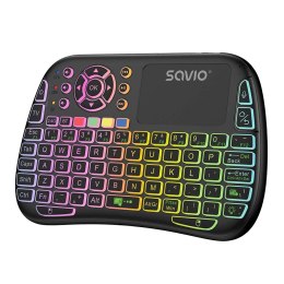 Podświetlana klawiatura bezprzewodowa RGB BT + 2.4 GHz , TV Box, Smart TV, Konsole, PC, KW-04