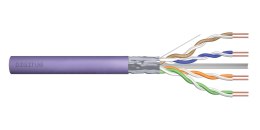 Kabel instalacyjny DIGITUS kat.6, F/UTP, Dca, AWG23/1, LSOH, 500m, fioletowy, szpula