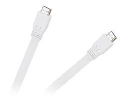 Kabel HDMI-HDMI płaski biały 2.0V 1.8M