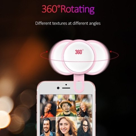 USAMS Lampka LED do Selfie biały/white ZB55D02 (US-ZB055)