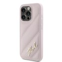 Karl Lagerfeld KLHCP15XPQDSMGP iPhone 15 Pro Max 6.7" różowy/pink hardcase Diagonal Quilted Script