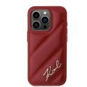 Karl Lagerfeld KLHCP15LPQDSMGR iPhone 15 Pro 6.1" czerwony/red hardcase Diagonal Quilted Script