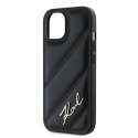 Karl Lagerfeld KLHCP15MPQDSMGK iPhone 15 Plus / 14 Plus 6.7" czarny/black hardcase Diagonal Quilted Script