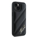 Karl Lagerfeld KLHCP15SPQDSMGK iPhone 15 / 14 / 13 6.1" czarny/black hardcase Diagonal Quilted Script