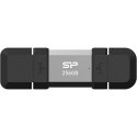 Silicon Power Dual USB Drive | Mobile C51 | 256 GB | USB Type-A i USB Type-C | Srebrny