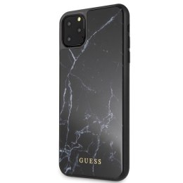 Guess GUHCN65HYMABK iPhone 11 Pro Max czarny/black Marble Glass