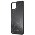 Guess GUHCN65HYMABK iPhone 11 Pro Max czarny/black Marble Glass