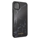 Guess GUHCN65HYMABK iPhone 11 Pro Max czarny/black Marble Glass