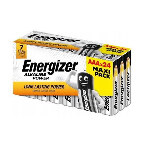Bateria alkaliczna Energizer Alkaline Power AAA / LR03 - 24 sztuki (box) Maxi Pack