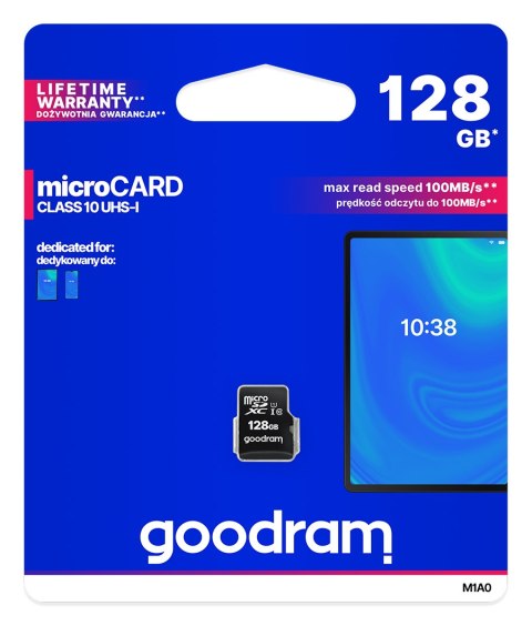 Karta pamięci microSD 128GB UHS-I Goodram z adapterem