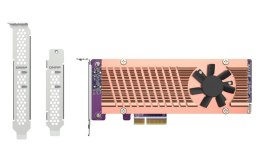 Qnap QM2-2P-344A,2 x M.2 PCIe SSD expansion card; 2x M.2 2280/22110 PCIe (Gen3 x4) SSDs; Low-profile/Full-height bracket