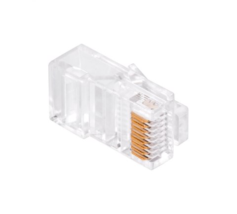 Wtyk telefon. RJ45 8P 8C(drut)przelotowy CAT.5E