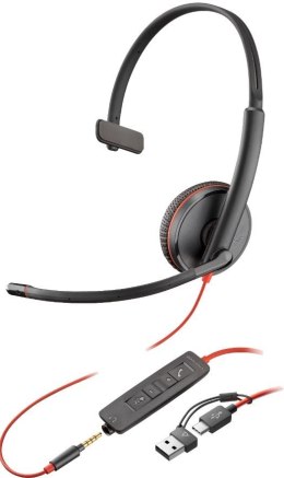Słuchawki Blackwire 3215 Mono USB-C/A+3,5mm 8X227AA