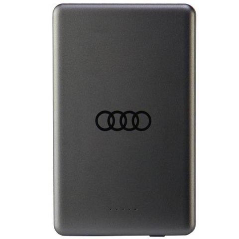 Audi Powerbank indukcyjny 15W 5000mAh szary/grey Big Logo MagSafe AU-MWPB5000-GT/D1-GY