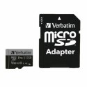 Verbatim Karta microSD 64GB + adapter Pro U3 czarny/black 47042
