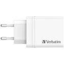 Verbatim Ładowarka sieciowa 30W 3xUSB-A/ USB-C PD 3.0 CHR-30EU2 biały/white 49701