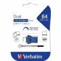 Verbatim Pendrive 64GB USB-C/USB-A czarny/black 49967