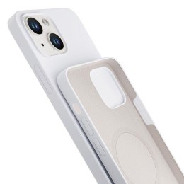 Etui na telefon 3mk do Apple iPhone 14 - silikonowe z MagSafe - Białe
