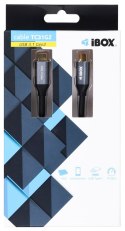 Kabel IBOX IKUMTC31G2 (USB typu C - USB typu C ; 1m; kolor czarny)