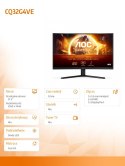 Monitor CQ32G4VE 31.5 cala Fast VA Zakrzywiony 180Hz HDMIx2 DP