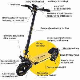 Hulajnoga Elektryczna Terenowo - Sportowa XRIDER F10 18,4 Ah 800 W