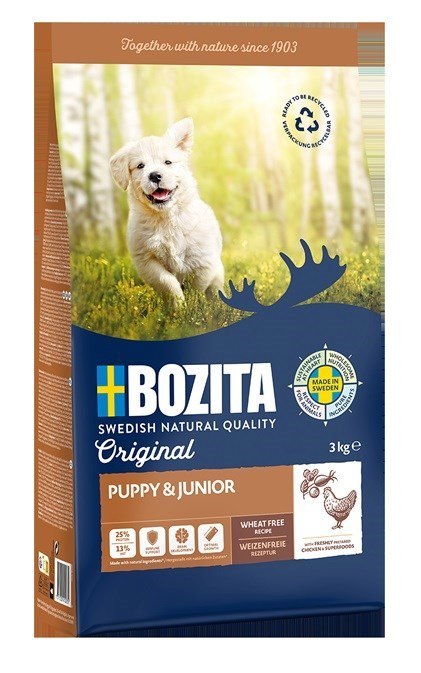 Bozita Original Puppy & Junior Kurczak - sucha karma dla psa - 3 kg