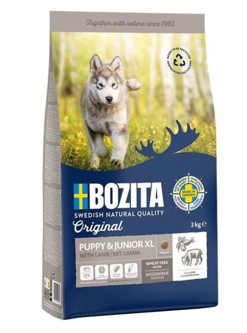 Bozita Original Puppy & Junior XL z Jagnięciną - sucha karma dla psa - 12 kg