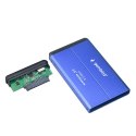 GEMBIRD OBUDOWA HDD/SSD USB 3.0 2.5" SATA, ALUMINIUM, NIEBIESKA