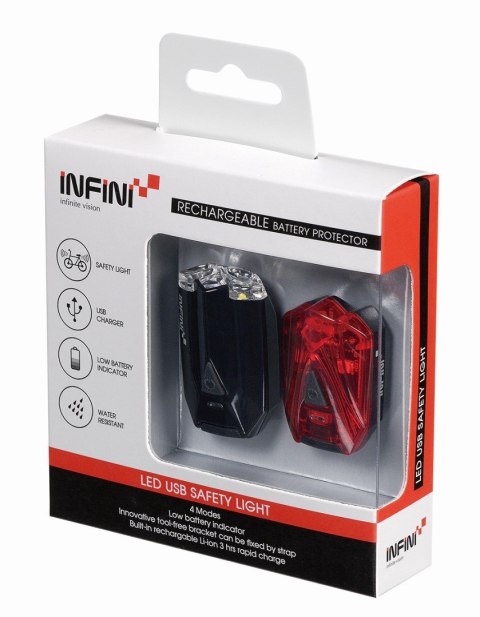 Zestaw lamp INFINI LAVA SET Black USB