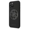 Guess GUHCN58LS4GBK iPhone 11 Pro black/czarny hard case Silicone 4G Tone On Tone